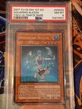 Yugioh PSA 8 Aquarian Alessa Ultimate Rare 1st Edition 2007 TAEV-EN020