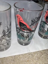 3  vintage bird tumblers 8oz