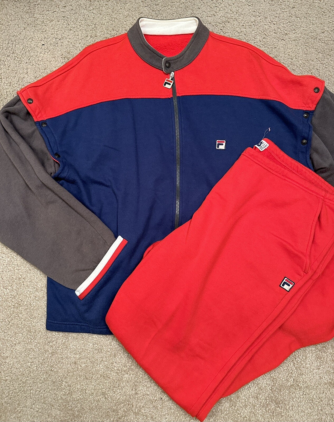 RARE VINTAGE Mens Tracksuit Jacket & Pants Set 70s 80… Gem