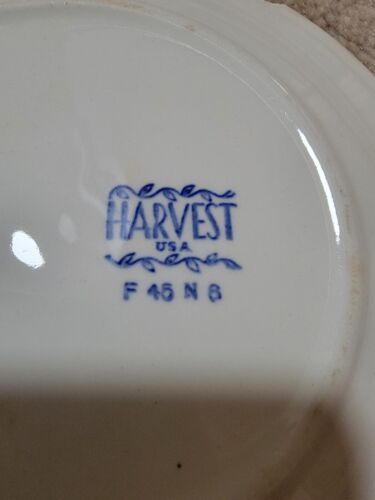 Vintage Harvest F45 N6, Red Center Decal, Embossed Floral, Round plate - Picture 5 of 5