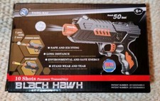Black Hawk Toy Gun - Shoots Water Polymer Shots or Foam Darts