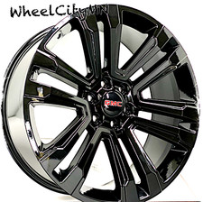 20 Gloss Black 5822 Replica Wheels Fits 2018 Gmc Sierra 1500 Denali 6x5.5 24