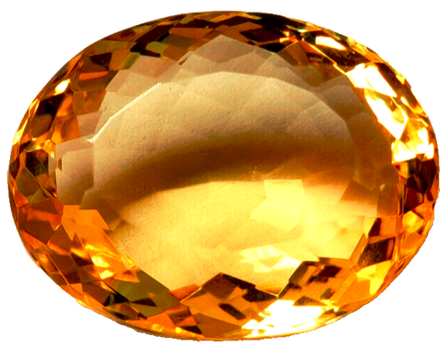 75.80 Ct. Large Yellow Citrine Oval Cut Faceted Loose Gemstone 4 Ring & Pendant - Picture 1 of 6