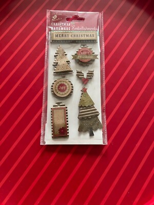 CHRISTMAS KRAFT TREES - DIMENSIONAL STICKERS - WELL MADE