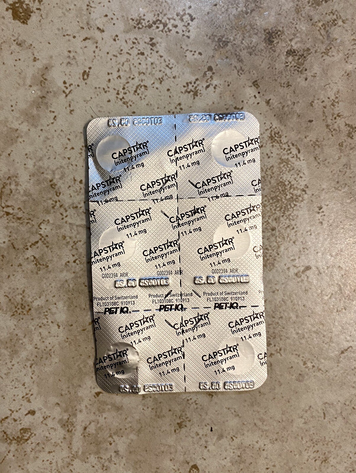 Capstar Nitenpyram 11.4mg 6 Tablets For Cats 225 LBSEXPIRES 05/2025