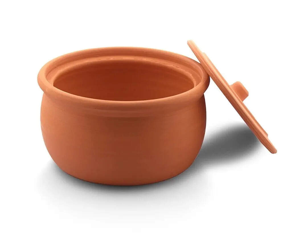 Small Clay Cooking Pot, Earthen Casserole Pot, Unglazed Terra Cotta Pot