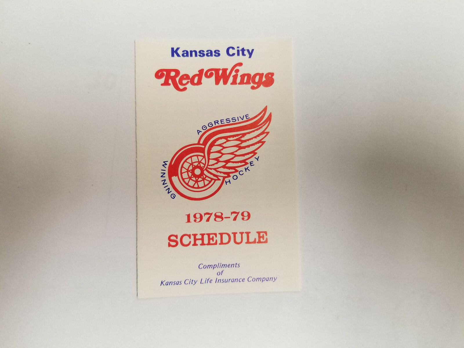 Kansas City Red Wings 1978/79 Minor Hockey Pocket Schedule Kansas City Life eBay