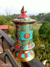 6" inch Tibetan Buddhist handcrafted prayer wheels 100% handmade products