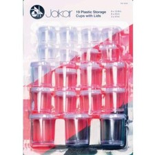 Jakar Storage / Buddy Cups & Lids 19 x Plastic Containers for paints powders ink