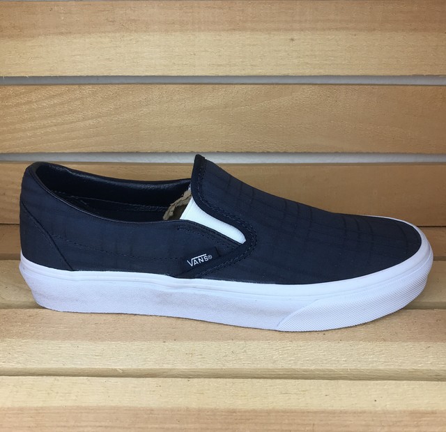 tonal plaid slip on vans