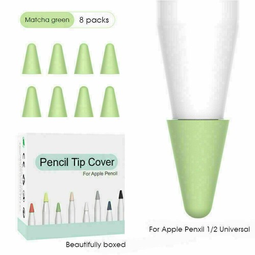 8PCS Silicone Touch Pen Nib Case Tip Protective Cover For Apple Pencil 1st 2nd - Picture 18 of 21