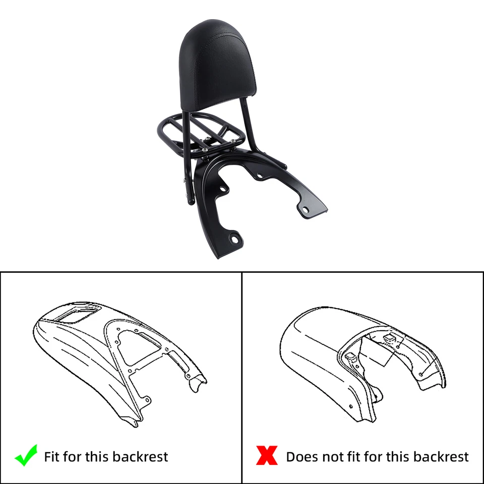 Encosto de passageiro com bagageiro compatível com Harley VRSCAW V-Rod 2007-2011 - Imagem 3 de 4