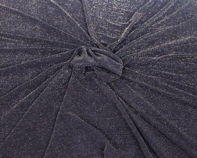 GLITZERNDER SCHWARZ UND GOLD GLITZER STRETCH DEKOR HINTERGRUND KLEID STOFF 60'' BREIT
