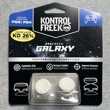 Kontrol Freek PS4 PS5 Controller Performance Thumb Grip Galaxy White (2pc) New
