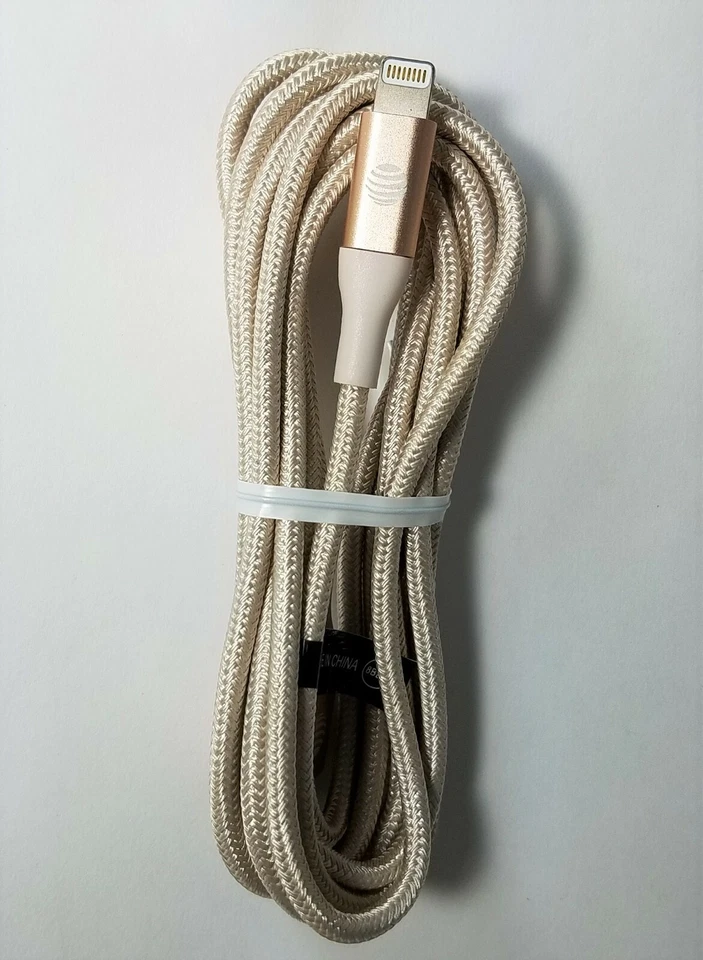 Cable de carga de sincronización de datos At&t Apple de 6 pies iPhone 13 12 X 8 7 6/Plus/iPad Foto 3 de 4