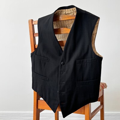 トップス 1960s FrenchVintage black vest s-l400.jpg