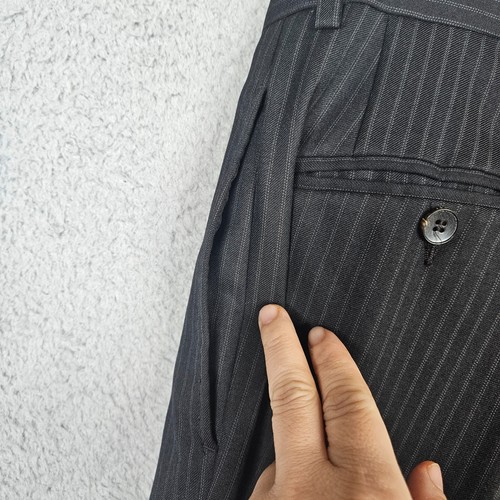 Gucci Men's 100% Wool Two buttons blazer Gray White Stripes Set Size 52R - Picture 13 of 20