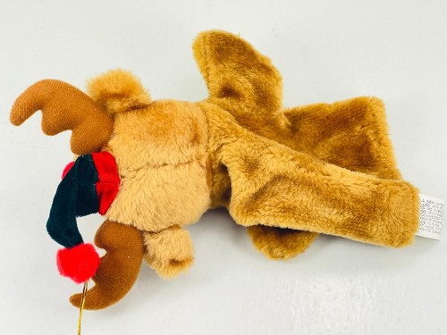 Vintage Best Made Toys Reindeer Santa Deer Christmas Hand Puppet Plush 10" - Picture 6 of 8