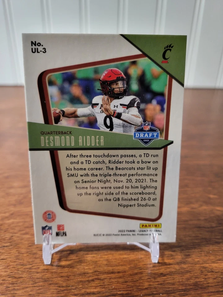 2022 Panini Legacy Football DESMOND RIDDER RC Under the Lights Chrome Parallel - Image 2 of 2