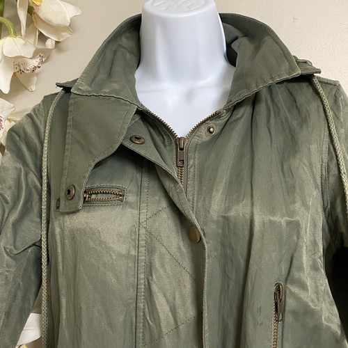 Joie Woman Hooded Top Windbreaker 4 Pockets Anorak Jacket Size S - Picture 3 of 12