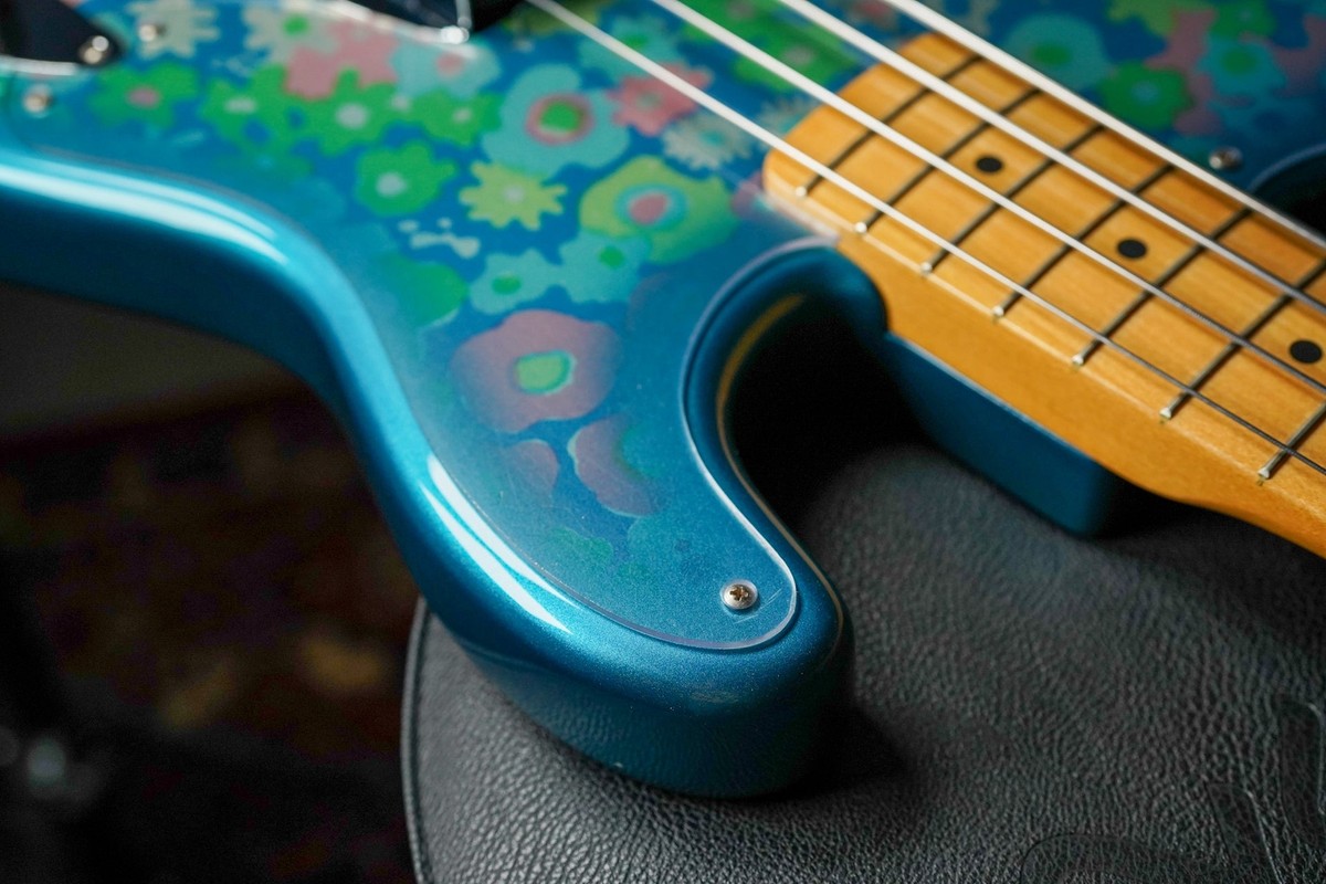2002 - 2004 Fender Japan OPB-54 Precision Bass Blue Flower