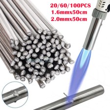 100x Universal Durable Aluminum Welding Wire 1.6m/2.0mm, Flux Core Welding Wire