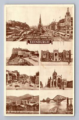 Glasgow Vintage EDINBURGH Postcard Scottish Landmarks 1912