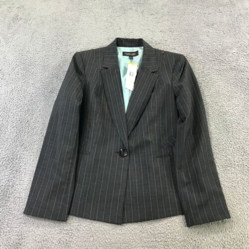 Black Label By Evan Picone Blazer Jacket Womens 14 Suit Sports Coat One Button - Picture 2 of 11