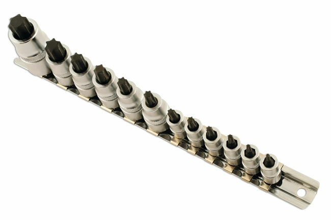 Laser Tools 5521 Short Stubby Star Torx Bit Set 12 piece