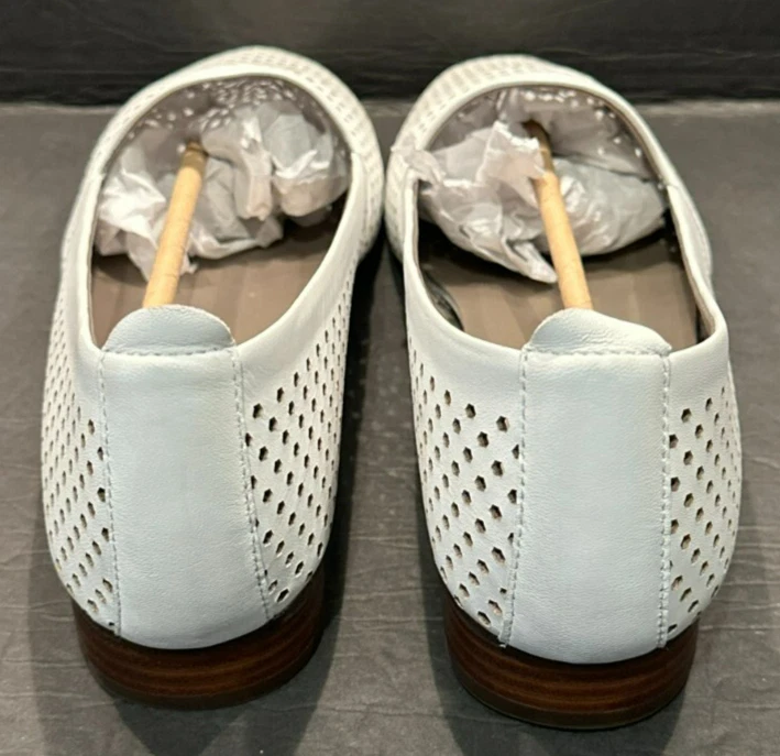 Mocasines sin cordones Array 'Willowy' de cuero napa blanco para mujer talla 12 N con caja Foto 4 de 4