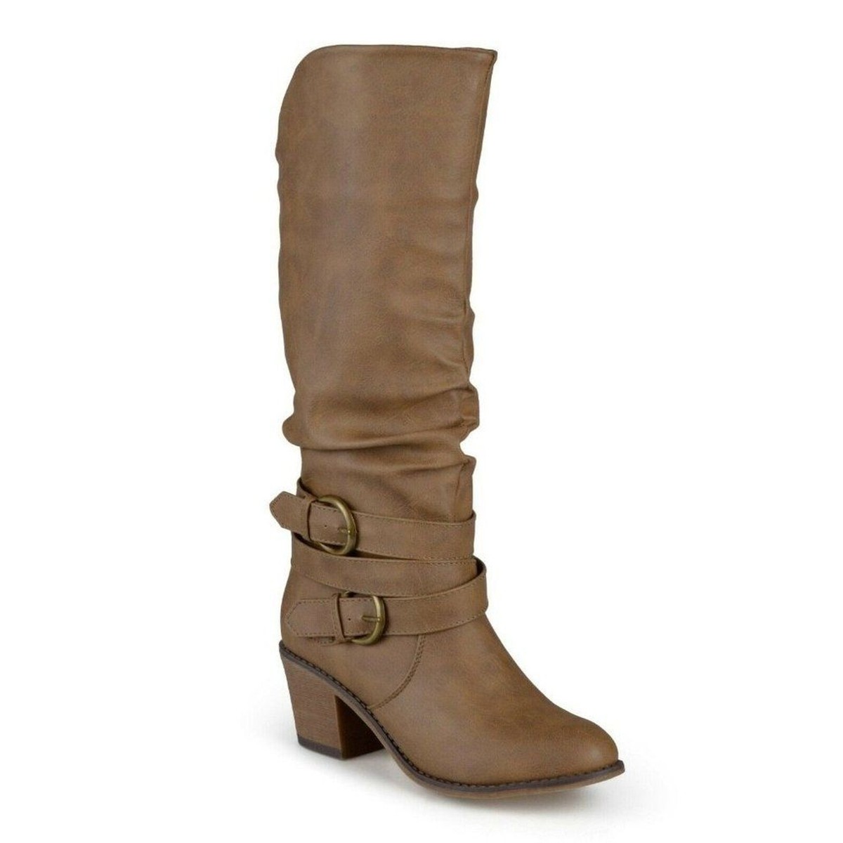 Journey Collection Late Wide Calf Riding Boots Taupe Women's US