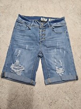 Indigo Rein Women's Blue Denim Distressed Shorts Size 7