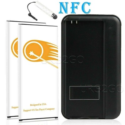 2x 6980mAh NFC Li_ion Battery Charger for Samsung Galaxy Note 4 4G LTE N910F USA