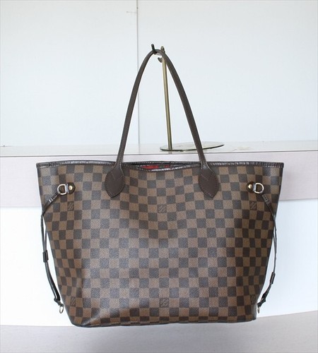 AUTHENTISCHE LOUIS VUITTON NEVERFULL MM Damier Ebene Tasche Nr.1480