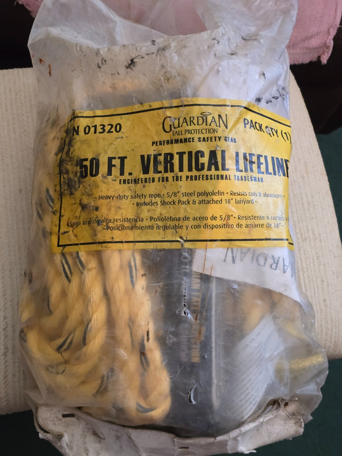 Guardian 50 ft Vertical Lifeline new in packaging