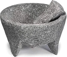 Brand New  Made in Mexico Volcanic Lava Rock Stone  Mortar and Pestle  8" Large 