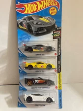 Hot Wheels ® Corvette (4)pack HW Race Day,Hw Speed Graffics, Factory Fresh