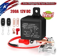 12V Wireless Dual Remote Car Battery Disconnect Relay Master Kill Cut-off Switch