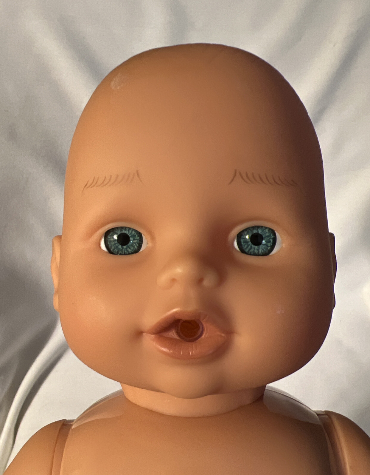 Vintage LOTUS Gender Neutral BABY DOLL LAUGHS CRY DRINKS WETS 15"