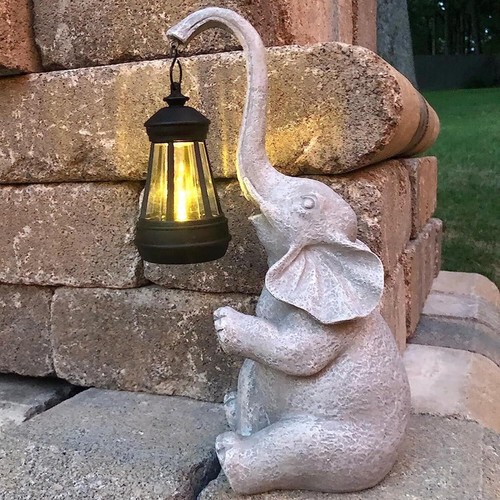 Outdoor Garden Elephant Gifts - 12 Inch Addorable Elephant, Statue