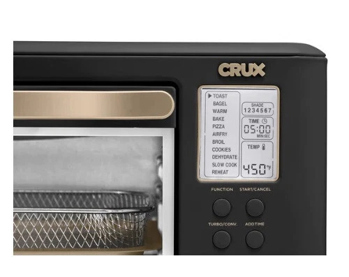 黑色金色空气炸锅烤面包机烤箱数字触摸屏别致CRUX 6片铜 — 第 3/4 张图片
