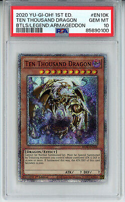 YUGIOH 1ST BLAR-EN10K TEN THOUSAND DRAGON SECRET RARE PSA 10 YUGIOH 1ST BLAR-EN10K TEN THOUSAND DRAGON SECRET RARE PSA 10
