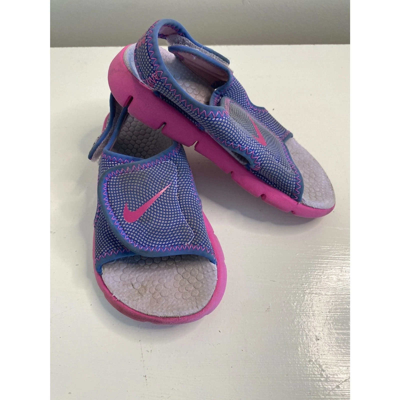 Nike Sunray Adjust 4 sandali bambino 11 viola rosa impermeabili imbracatura posteriore