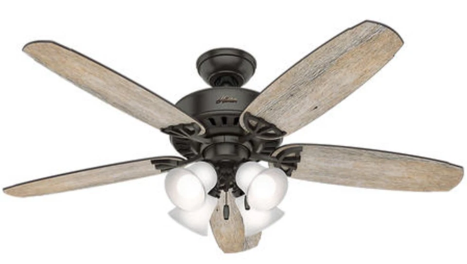 52" Ceiling Fan LED Light Noble Bronze Barnwood Elegant Rustic Rugged Cottage - Image 2 of 4