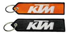 KTM Racing Motorcycle Keychain Ktm Logo Key Fob Embroidered Orange Tag