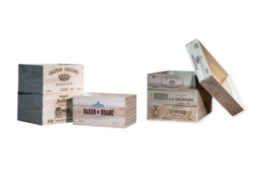 7 x Holz Weinkiste Kisten STAPELBARE AUFBEWAHRUNGSBOXEN - 4 x flach & 3 x tief.
