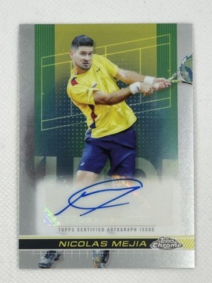 Nicolas Mejia 2024 Topps Chrome Tennis Auto Autograph ATP Colombia