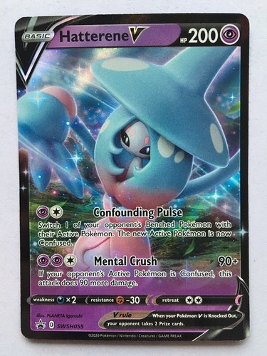 Hatterene V SWSH055 SWSH: Sword & Shield Promo Cards Holo NM