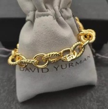 DAVID YURMAN 18K Gold Oval Link Cable Chain bracelet- 12MM