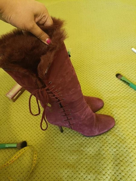 Women Loriblu Boots Burgundy Suede 37